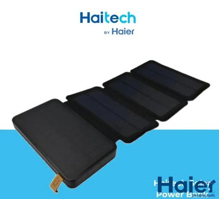 PowerBank (Портативний зарядний пристрій) з сонячною панеллю Haitech Solar Power Bank by Haier 10 000 mAh HR10487 фото