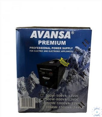 Джерело безперебійного живлення AVANSA Premium Pure Sine Wave UPS 500/800W 23072058 фото