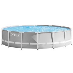 Каркасний басейн Intex 26720 Premium (427х107 см) з картриджним фільтром, драбиною та тентом ap18136 фото