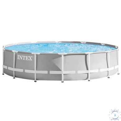 Каркасный бассейн Intex 26726 Premium (457х122 см) с картриджным фильтром, стремянкой и тентом ap18137 фото