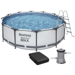 Каркасний басейн Bestway 56420 (366х122 см) з картриджним фільтром, тентом і драбиною ap102 фото